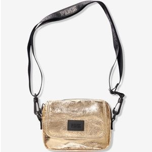 Metallic Gold Crossbody By Pink
